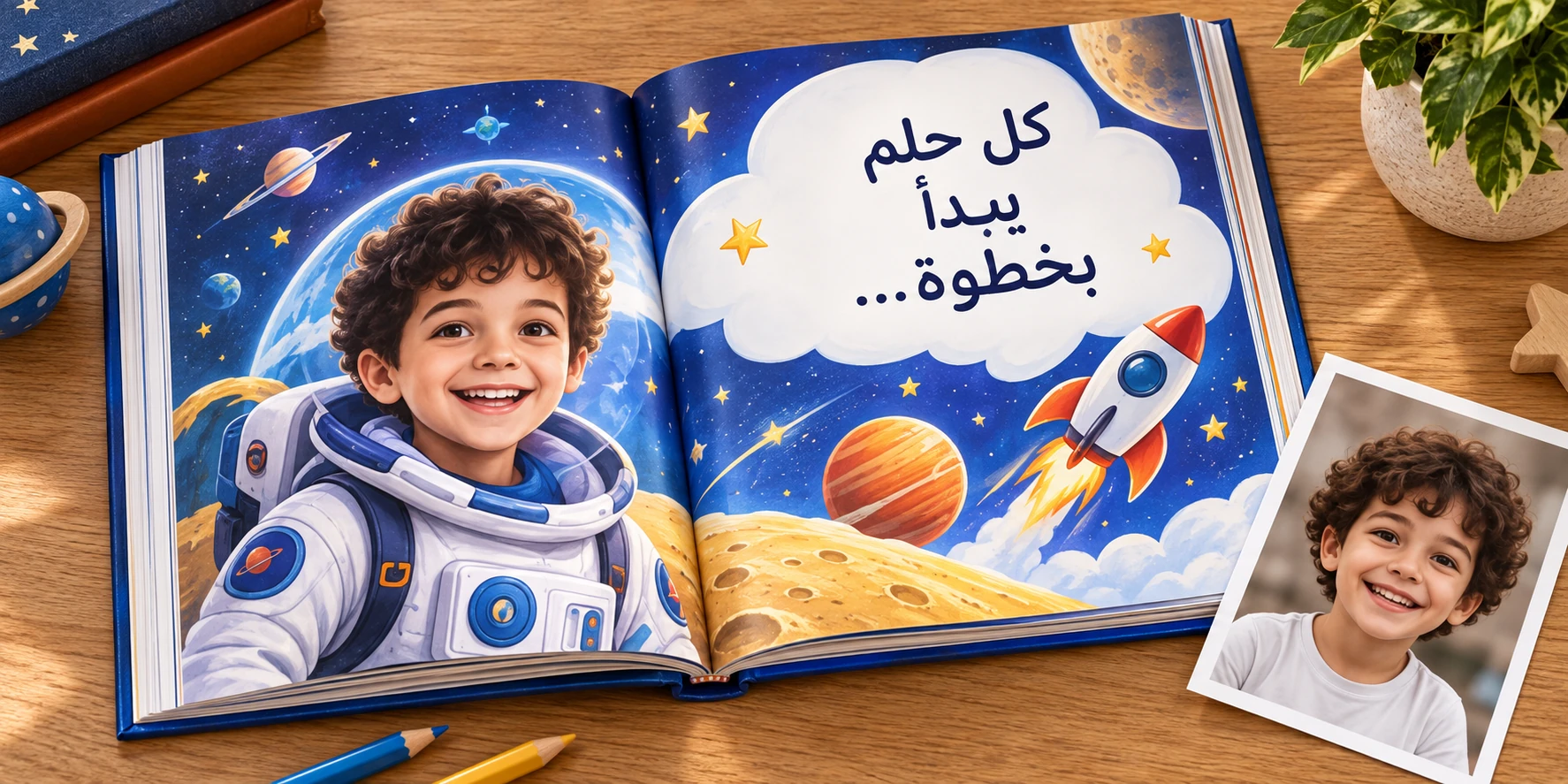 كتاب مفتوح ببطولة الطفل وصورته