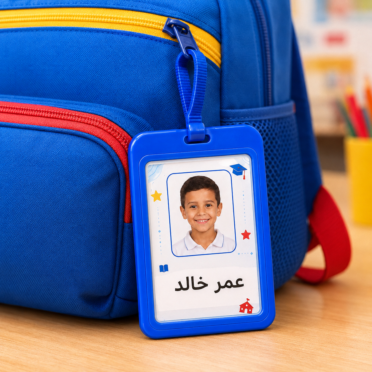 كارت شنطة مخصص باسم وصورة طفلك